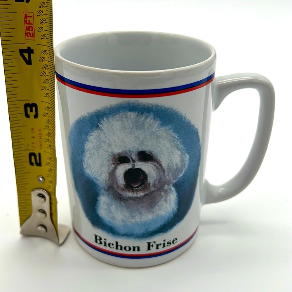 Rare Vintage Bichon Frise White & Blue Coffee Mug, Portraits R. Maystead - Papel - Picture 7 of 8